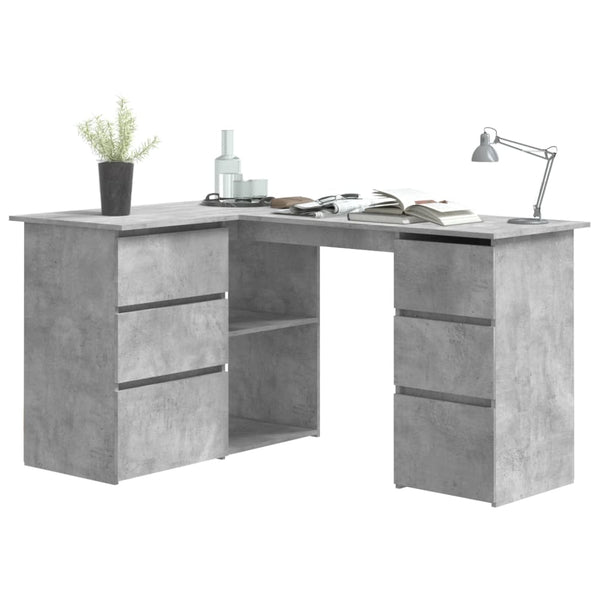 Eckschreibtisch Betongrau 145x100 cm