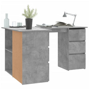 Eckschreibtisch Betongrau 145x100 cm
