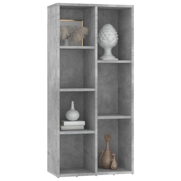 Betongraues Bücherregal, 50x25x106 cm