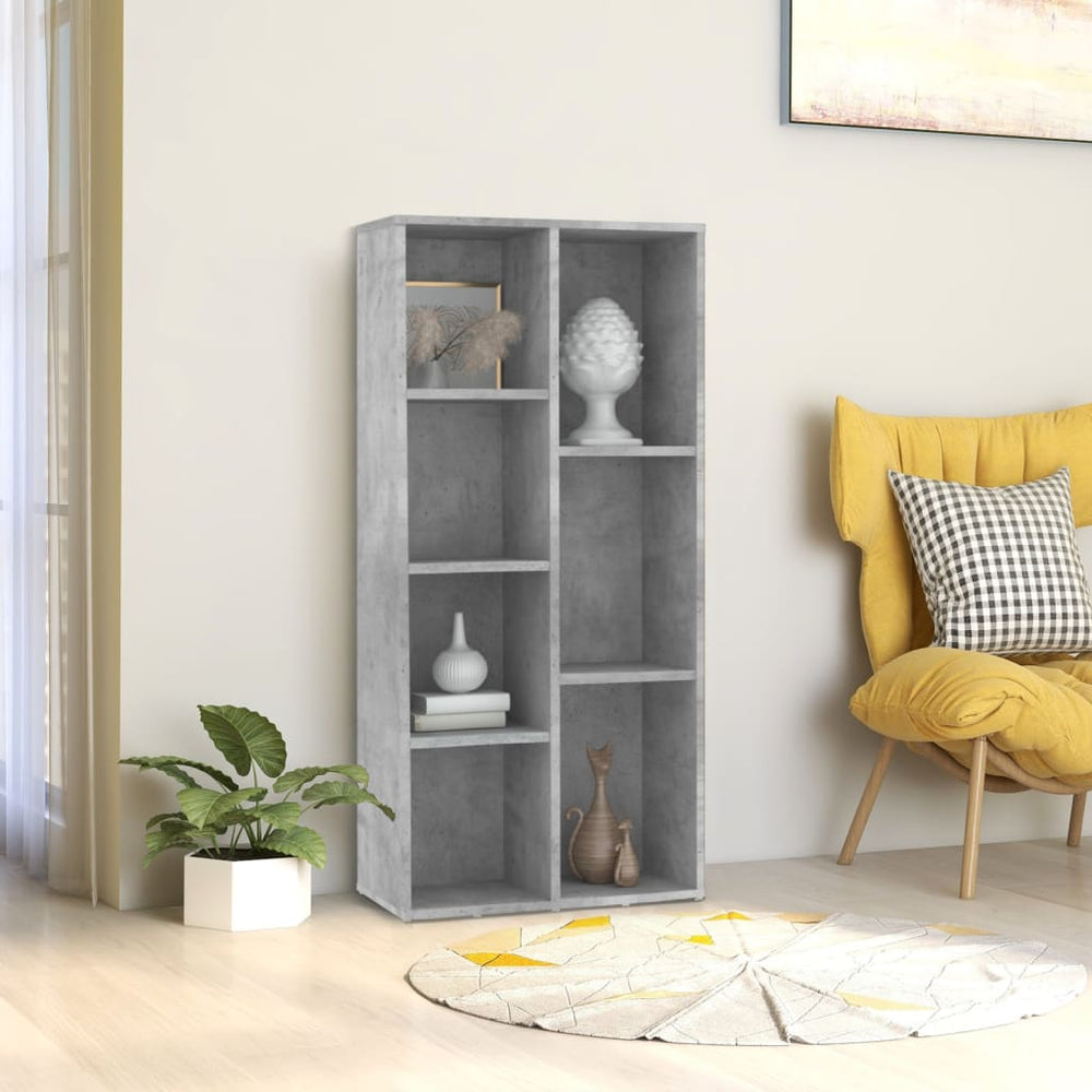 Betongraues Bücherregal, 50x25x106 cm