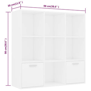 Weißes Bücherregal 98x98 cm