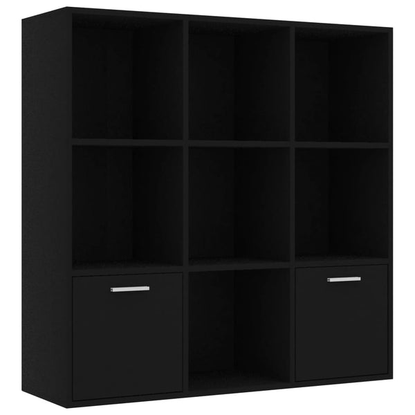 Schwarzes Bücherregal 98x98 cm