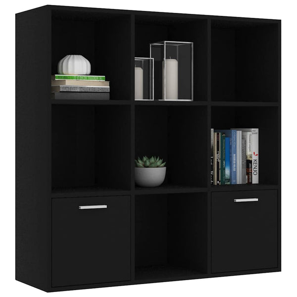 Schwarzes Bücherregal 98x98 cm