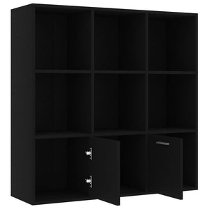 Schwarzes Bücherregal 98x98 cm
