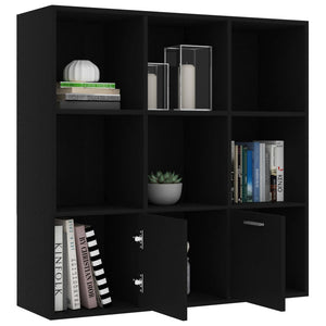 Schwarzes Bücherregal 98x98 cm