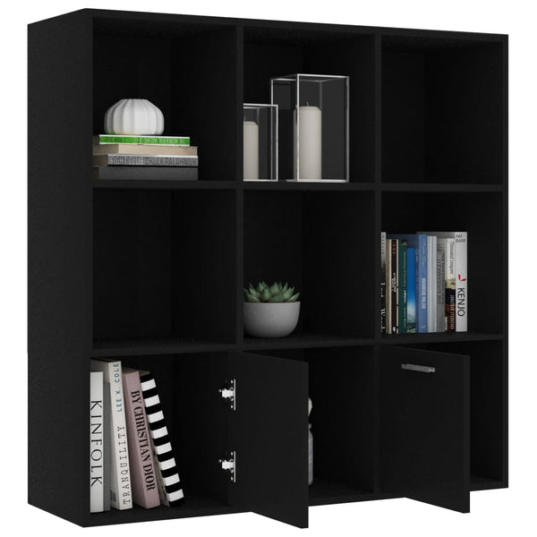 Schwarzes Bücherregal 98x98 cm
