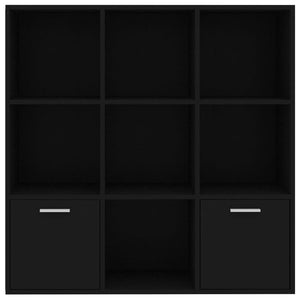 Schwarzes Bücherregal 98x98 cm