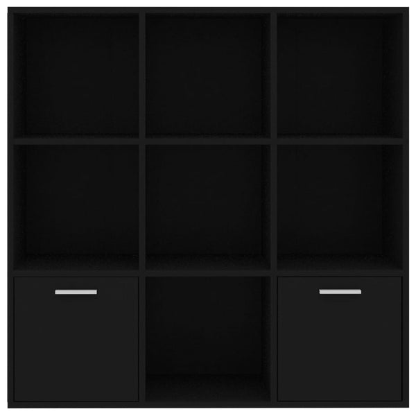Schwarzes Bücherregal 98x98 cm