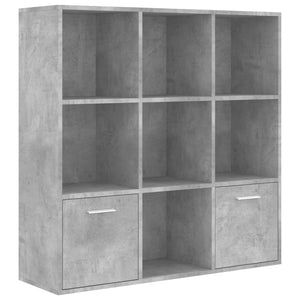 Betongraues Bücherregal, 98 cm