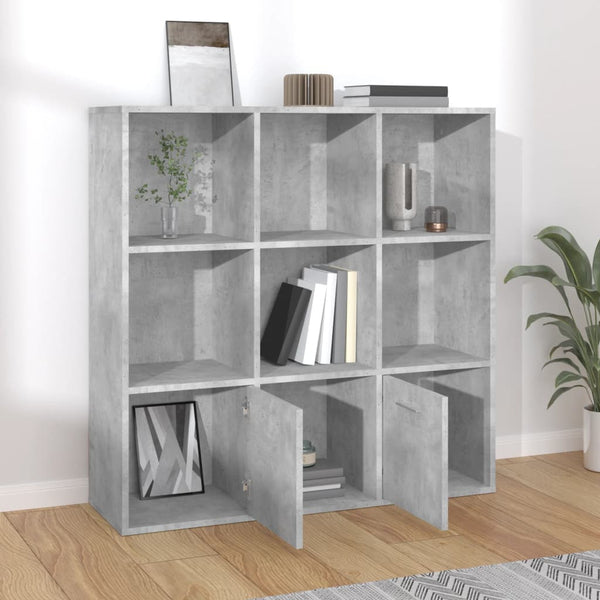 Betongraues Bücherregal, 98 cm