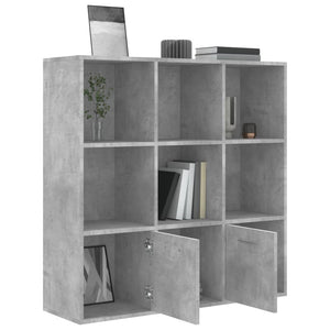 Betongraues Bücherregal, 98 cm