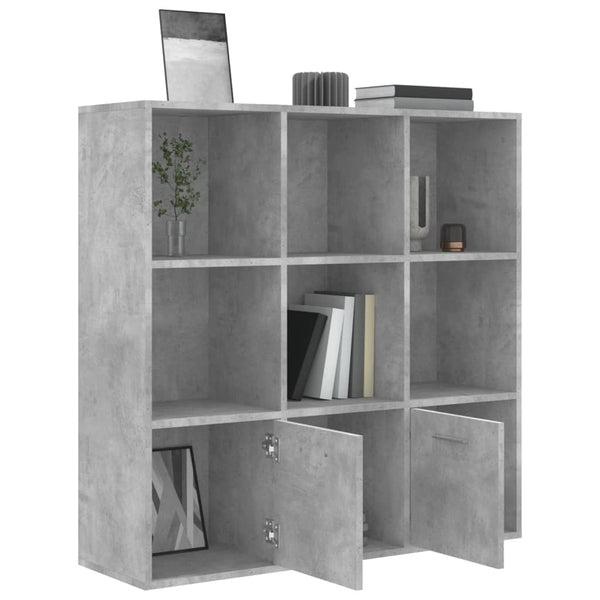 Betongraues Bücherregal, 98 cm