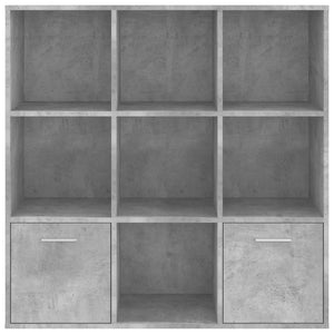 Betongraues Bücherregal, 98 cm