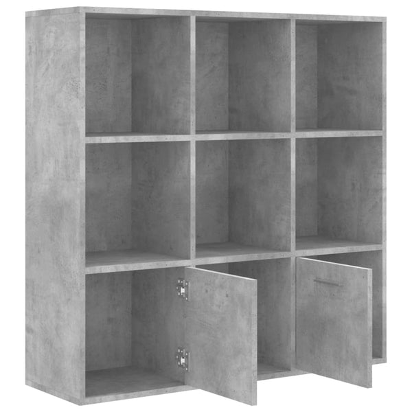 Betongraues Bücherregal, 98 cm