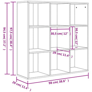 Sonoma Eiche Bücherregal, 98 cm