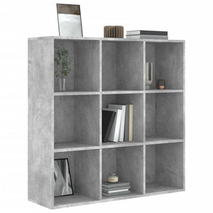 Betongraues Bücherregal, 98 cm
