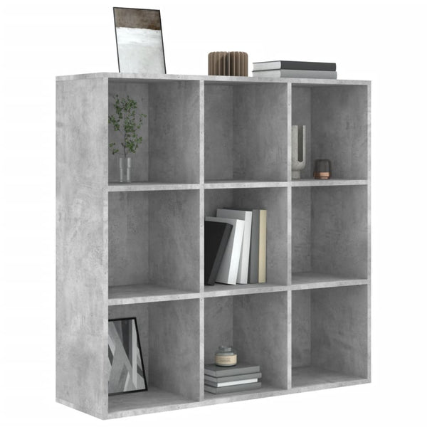 Betongraues Bücherregal, 98 cm