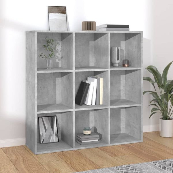 Betongraues Bücherregal, 98 cm