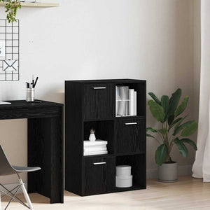 Schwarzes Lagerregal 60x29,5x90 cm
