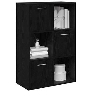 Schwarzes Lagerregal 60x29,5x90 cm