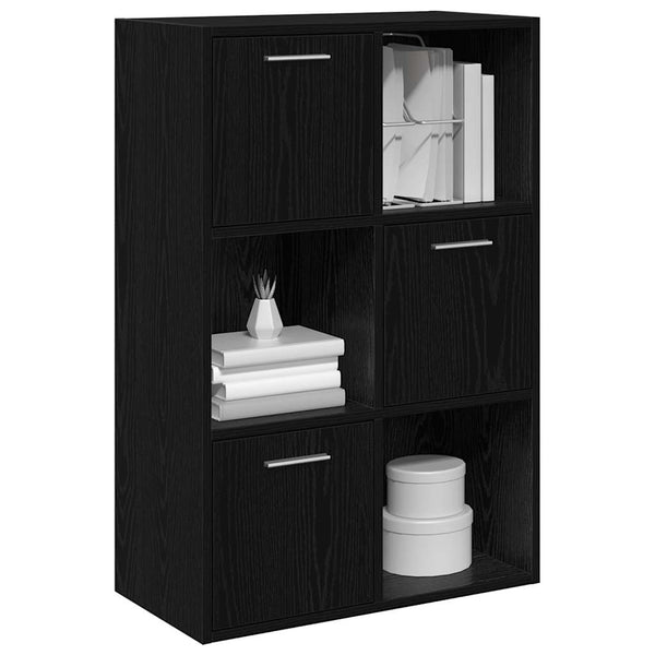 Schwarzes Lagerregal 60x29,5x90 cm