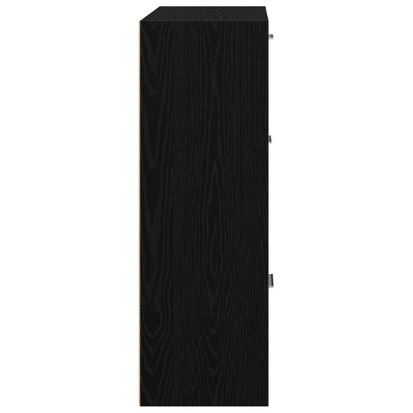 Schwarzes Lagerregal 60x29,5x90 cm