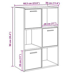 Schwarzes Lagerregal 60x29,5x90 cm