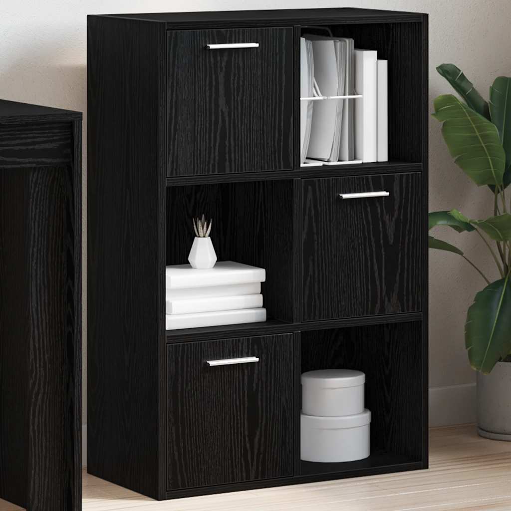 Schwarzes Lagerregal 60x29,5x90 cm