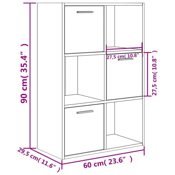 Sonoma-Eiche Lagerschrank, 60x29,5x90 cm