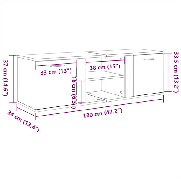 TV-Schrank Sonoma Eiche 120 cm