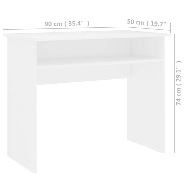 Weißer Schreibtisch 90x50 cm