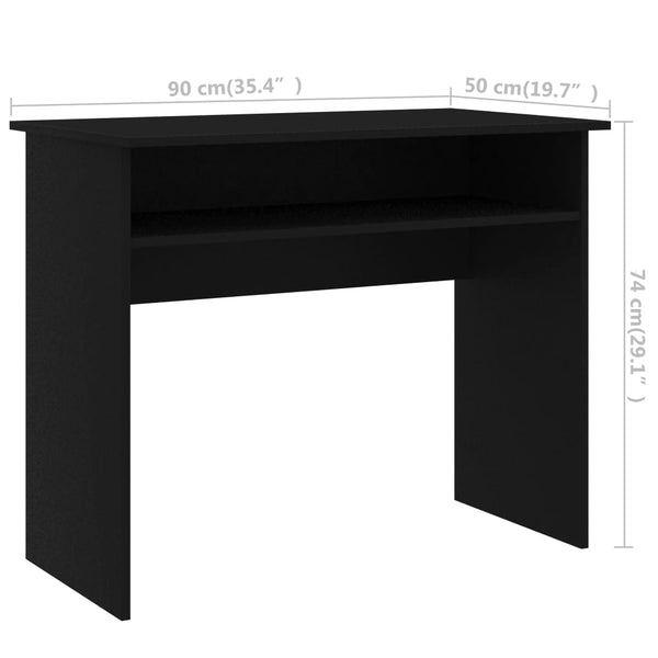 Schwarzer Schreibtisch 90 cm