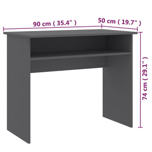 Grauer Schreibtisch 90x50 cm