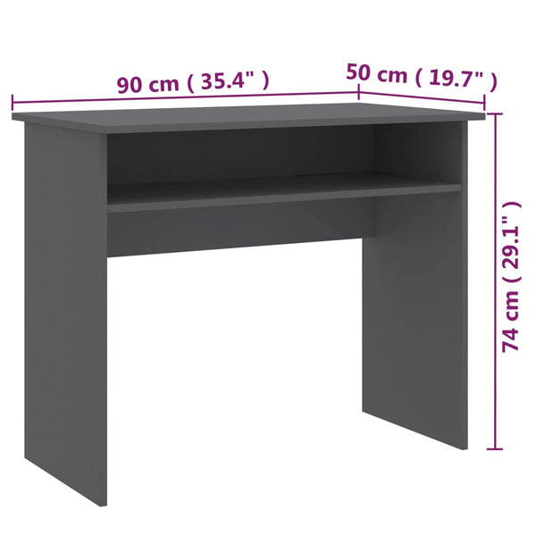 Grauer Schreibtisch 90x50 cm