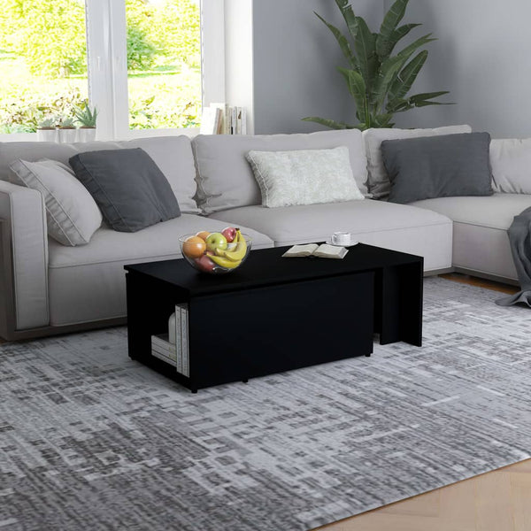 Schwarzer Couchtisch 150x50 cm
