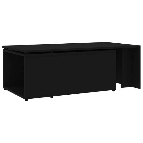 Schwarzer Couchtisch 150x50 cm