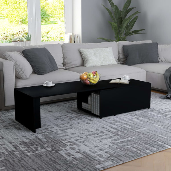 Schwarzer Couchtisch 150x50 cm