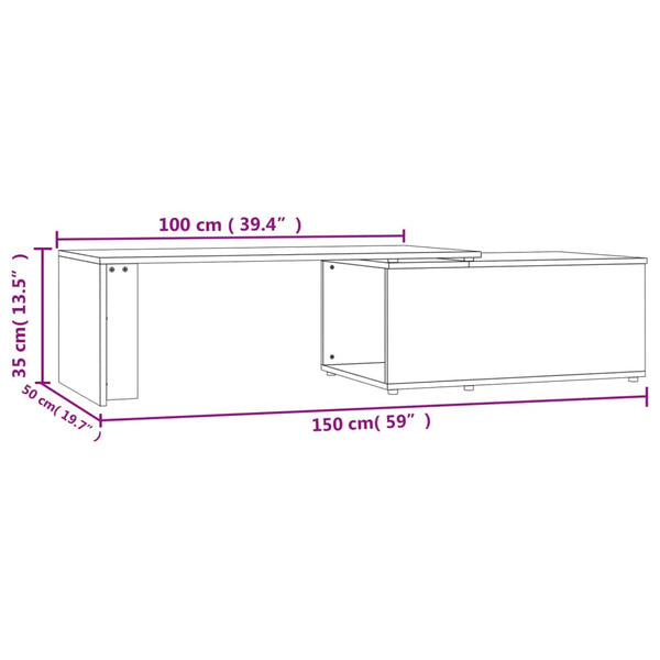 Sonoma-Eiche Couchtisch 150 cm
