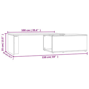 Betongrauer Couchtisch 150 cm
