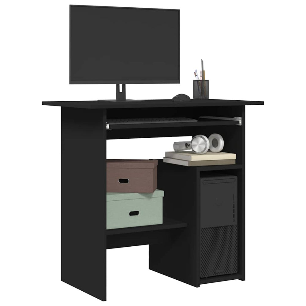 Schwarzer Schreibtisch 80x45 cm