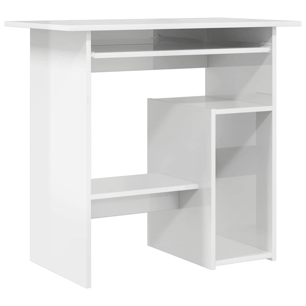 Schreibtisch Hochglanz Weiß 80x45 cm