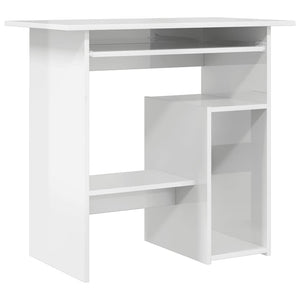 Schreibtisch Hochglanz Weiß 80x45 cm