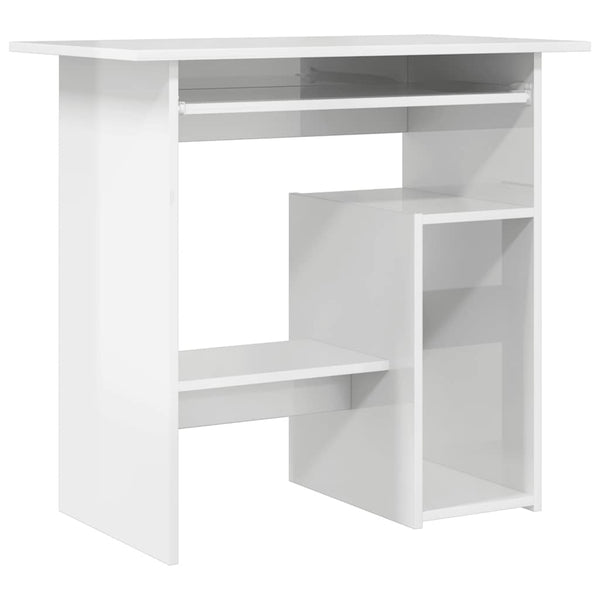 Schreibtisch Hochglanz Weiß 80x45 cm