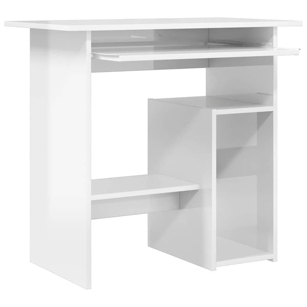 Schreibtisch Hochglanz Weiß 80x45 cm