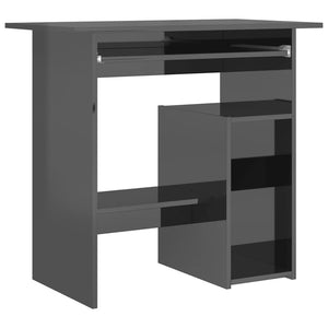 Schreibtisch Hochglanz Grau 80x45 cm
