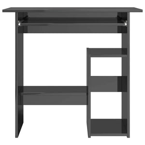 Schreibtisch Hochglanz Grau 80x45 cm
