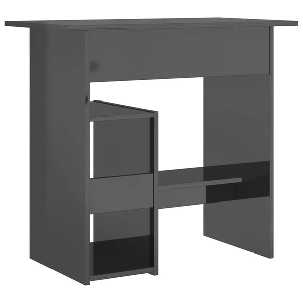 Schreibtisch Hochglanz Grau 80x45 cm
