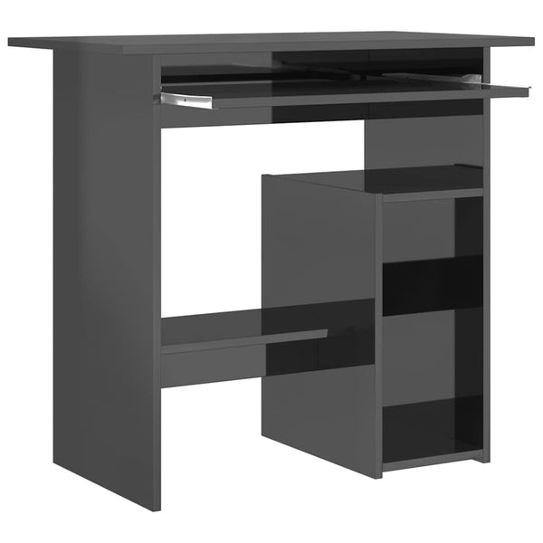 Schreibtisch Hochglanz Grau 80x45 cm