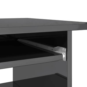 Schreibtisch Hochglanz Grau 80x45 cm