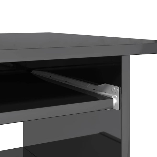 Schreibtisch Hochglanz Grau 80x45 cm